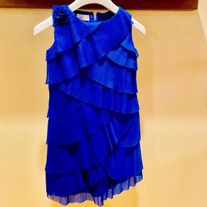 ELSY GIRL BLUE RUFFLE DRESS - US SIZE 8 (EUR 32)